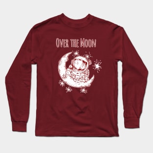 "Over the Moon" Cute Astronaut Long Sleeve T-Shirt
